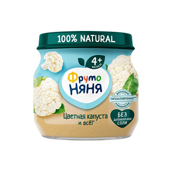 Пюре ФрутоНяня Цветная капуста с 4мес ст/б 80г