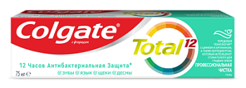 Зубная паста Колгейт Тотал 12 Профессиональная чистка гель 75 мл