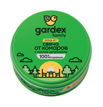 Свеча от комаров Gardex Family 110г