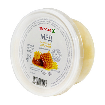 Мёд SPAR натуральный цветочный 1кг пл/б