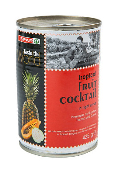Коктейль из тропических фруктов SPAR в сиропе 565г ж/б