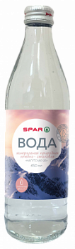 Вода минеральная лечебно-столовая №26 SPAR 0,45л ст/б