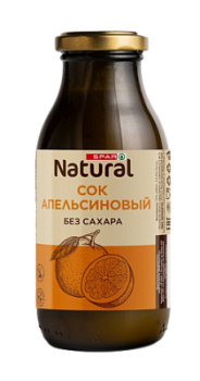 Сок SPAR Natural Апельсин 0,3л ст/б