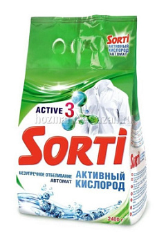 Порошок стиральный Сорти автомат Активный кислород 3кг