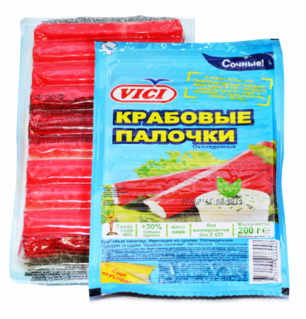 Палочки крабовые Вичи охл 200г