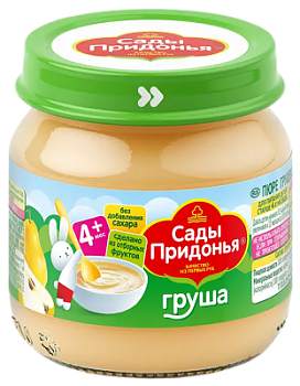 Пюре Сады Придонья Груша с 4мес ст/б 80г