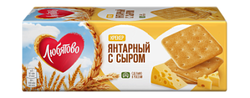 Крекер Любятово Янтарный с сыром 204г