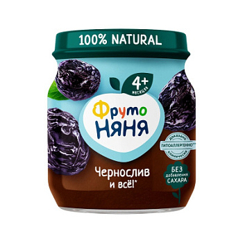 Пюре ФрутоНяня Чернослив с 4мес ст/б 100г