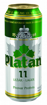 Пиво светлое Платан 11  0,5л 4,6% ж/б
