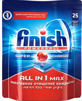 Таблетки для посудомоечных машин Финиш А25 Всё в одном