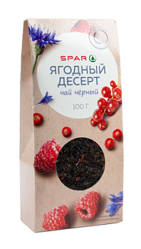 Чай SPAR Ягодный Десерт черный 100г