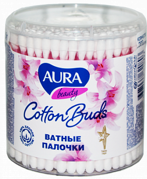 Палочки ватные Аура А200 стакан