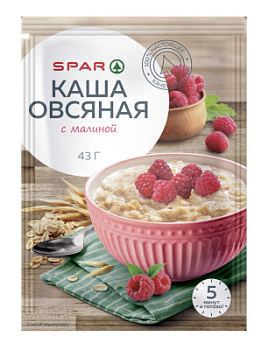 Каша овсяная SPAR с Малиной 8*43г