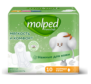 Прокладки Молпед Пьюр энд Софт Нормал 10шт