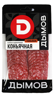Колбаса с/к Коньячная Дымов нарезка 90г