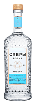 Водка Сябры Мягкая 0,5л 38%