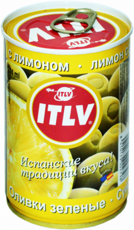 Оливки зеленые с лимоном ИТЛВ 300г ж/б