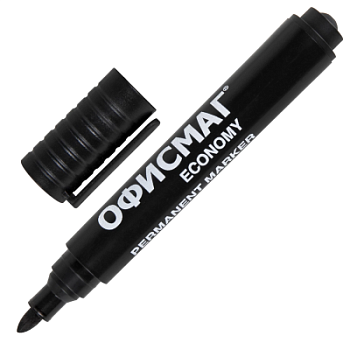 Маркер перманентный черный круглый стерж