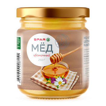 Мёд SPAR цветочный 250г ст/б
