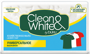 Мыло хозяйственное Дуру Clean&White Универсальное 120г