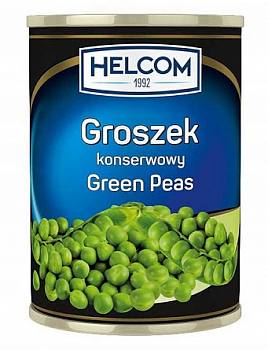 Горошек зеленый Хелком 400г ж/б