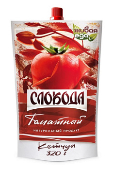 Кетчуп Слобода Томатный 320г д/п