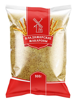 Макар изд Владимирские макароны Вермишель 900г