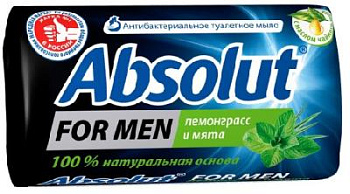 Мыло Абсолют 90г For men Лемонграсс и мята
