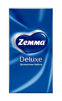 Платочки бум Земма 3-сл 10*10см Делюкс Деликатная Забота
