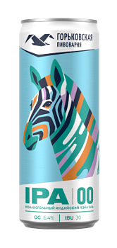 Пиво светлое б/а н/ф IPA 0,0 0,33л 0,5% ж/б