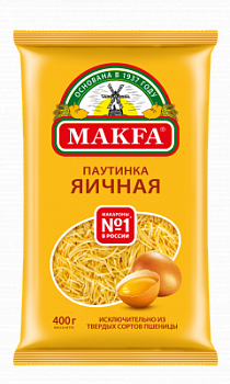 Макар изд Макфа Вермишель паутинка яичная 400г