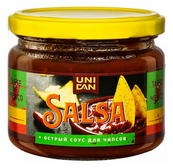 Соус для чипсов Сальса UNI DAN 280г ст/б