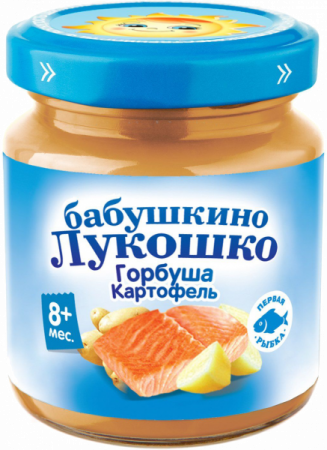 Пюре Бабушкино Лукошко Горбуша/Картофель с 8мес ст/б 100г