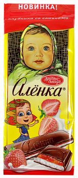 Шоколад Аленка молочный Клубника со Сливками 87г