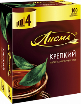 Чай Лисма Крепкий черный 100пак