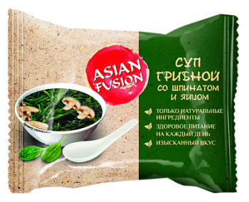 Суп Азиа Фьюжн Грибной со шпинатом и яйцом 12г