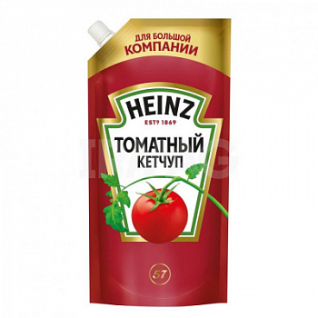 Кетчуп Хайнц томатный 550г д/пак