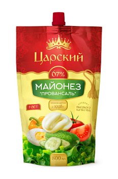 Майонез Царский Провансаль 67% 800мл