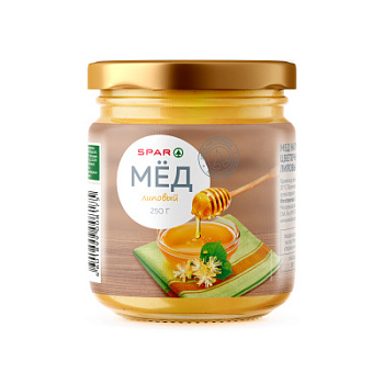 Мёд SPAR липовый 250г  ст/б