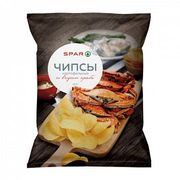 Чипсы SPAR Краб 90г
