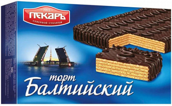 Торт вафельный Пекарь Балтийский 320г