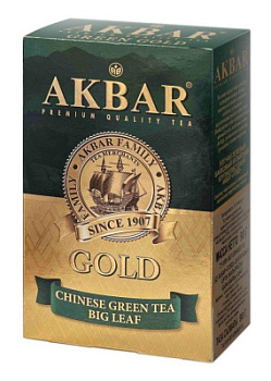 Чай Акбар Грин Голд зеленый крупнолистовой 90г