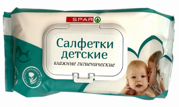 Салфетки влаж детские SPAR 120шт пласт/клапан