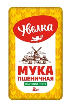 Мука пшеничная Увелка в/с 2кг