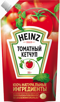 Кетчуп Хайнц томатный 320г д/п