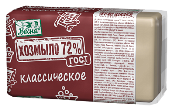 Мыло хозяйственное Весна 140г 72% классическое