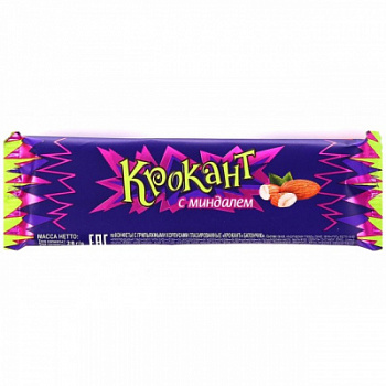 Батончик Крокант шоколадный с карамельной нугой и орехами 28г