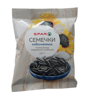 Семечки SPAR полосатые жареные соленые 150г