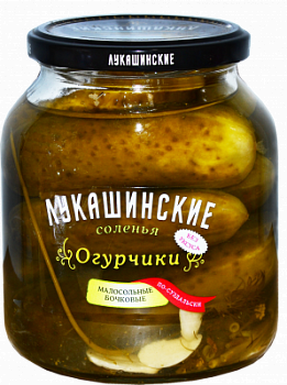 Огурчики малосольные по-суздальски Лукашинские 670г ст/б