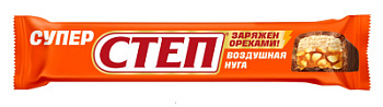 Батончик Супер Степ Нуга/Арахис/Карамель 65г